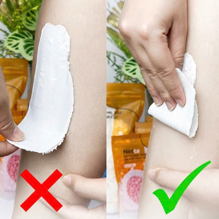 Thao tác đúng chuẩn khi wax lông chân