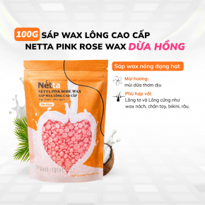 100G Sáp Wax Lông Cao Cấp NETTA PINK ROSE WAX - Dừa Hồng