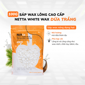 100G Sáp Wax Lông Cao Cấp NETTA WHITE WAX - Dừa Trắng