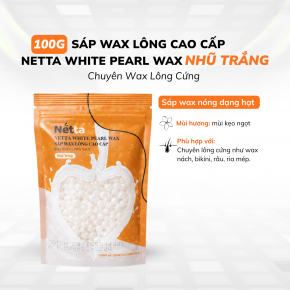 100G Sáp Wax Lông Cao Cấp Chuyên Wax Lông Cứng NETTA WHITE PEARL WAX - Nhũ Trắng