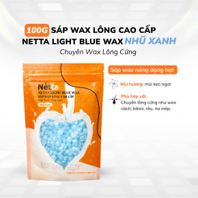 100G Sáp Wax Lông Cao Cấp Chuyên Wax Lông Cứng NETTA LIGHT BLUE WAX - Nhũ Xanh