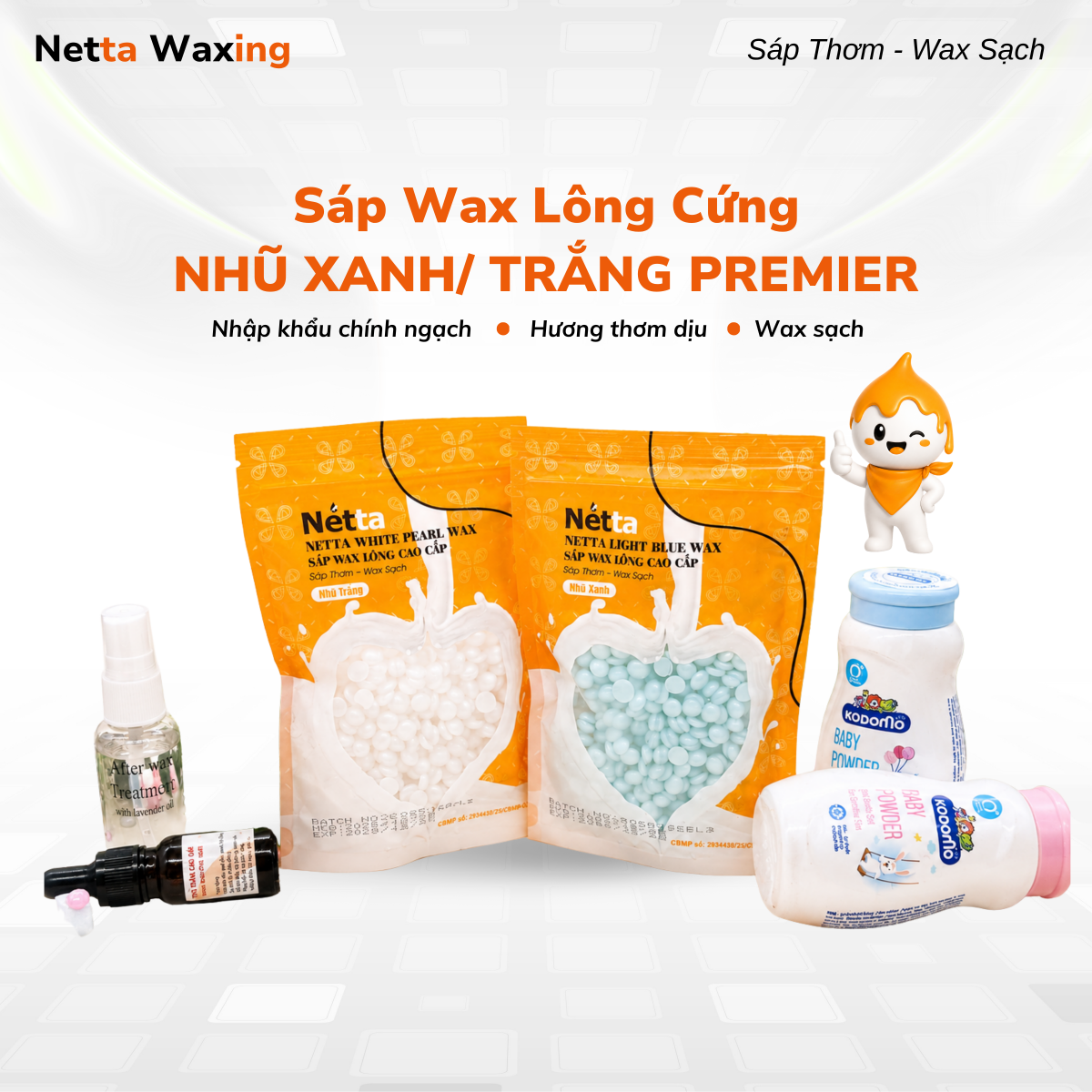 Sáp wax nhũ cao cấp Netta